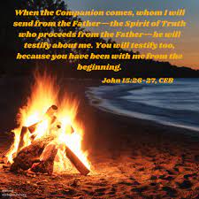 Michigan Conference of The United Methodist Church - #miumc #umc #dailydevotions Image text: When the Companion comes, whom I will send from the Father—the Spirit of Truth who proceeds from the Father—he