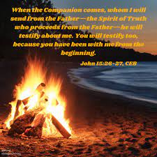 Michigan Conference of The United Methodist Church - #miumc #umc  #dailydevotions Image text: When the Companion comes, whom I will send from  the Father—the Spirit of Truth who proceeds from the Father—he